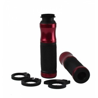 Poignées alu 3 clips Maxxe noire Rouge