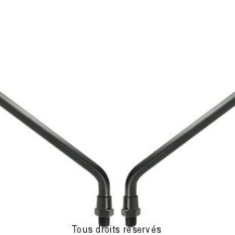 Paire de Rétroviseurs Universels Ronds Noir