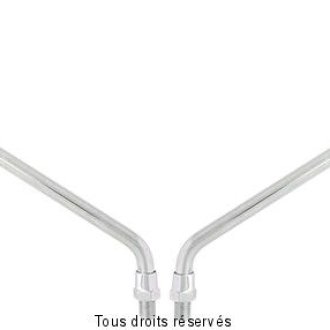 Paire de Rétroviseurs Universels Ronds Chrome