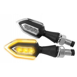 Clignotants LED Hole Maxxe noir transparent